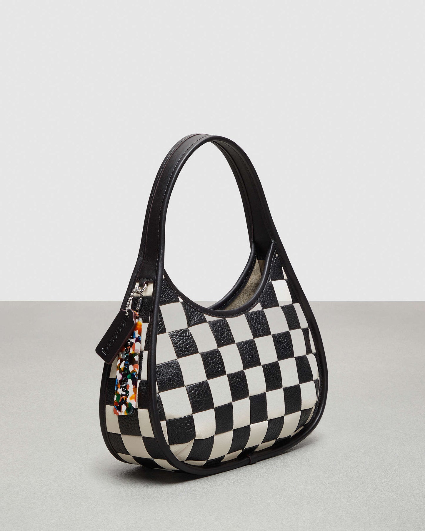 Ergo Bag In Checkerboard Patchwork Upcrafted Leather