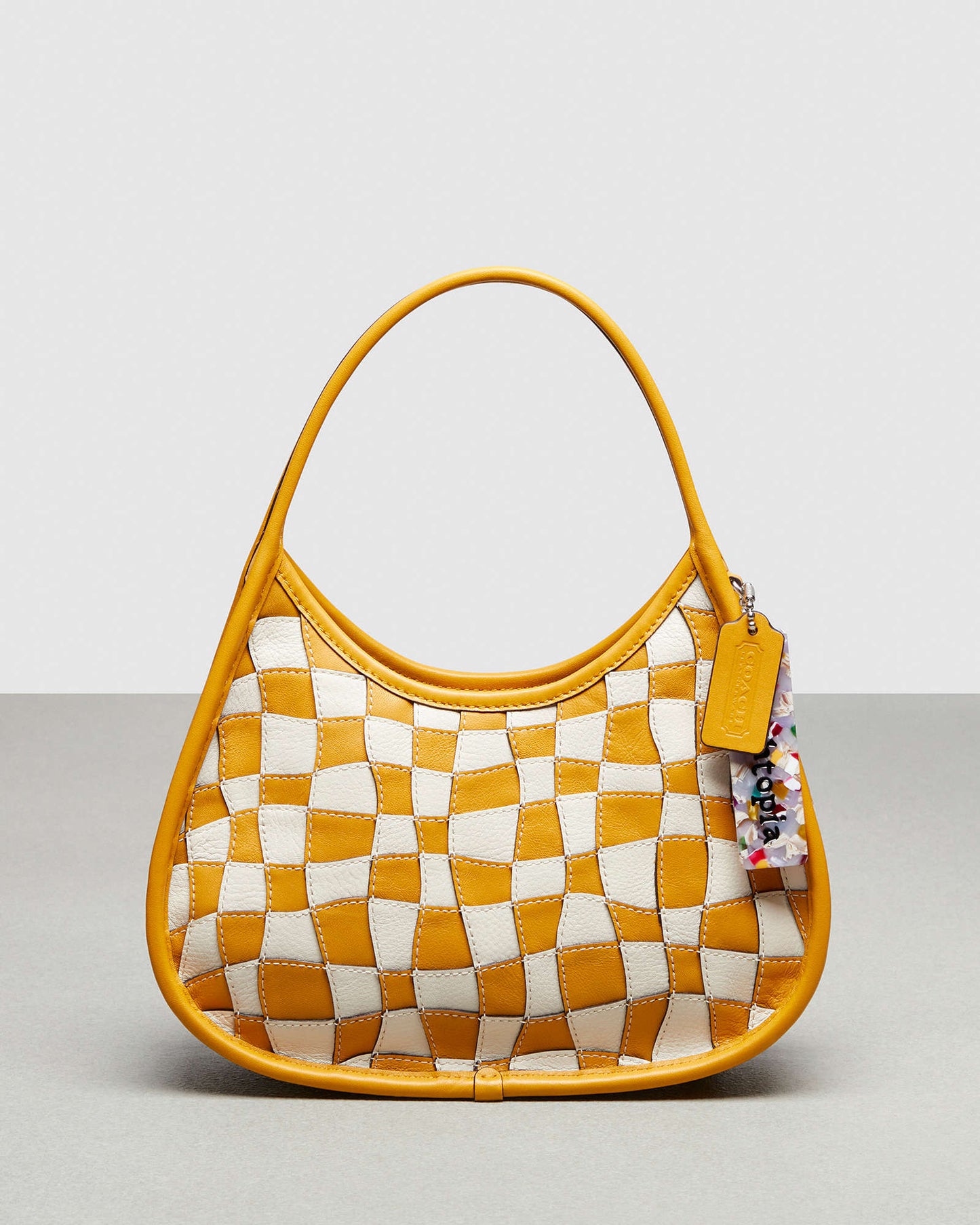 Ergo Bag In Wavy Checkerboard Upcrafted Leather