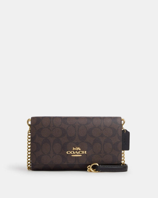 Flap Clutch Crossbody In Signature Canvas