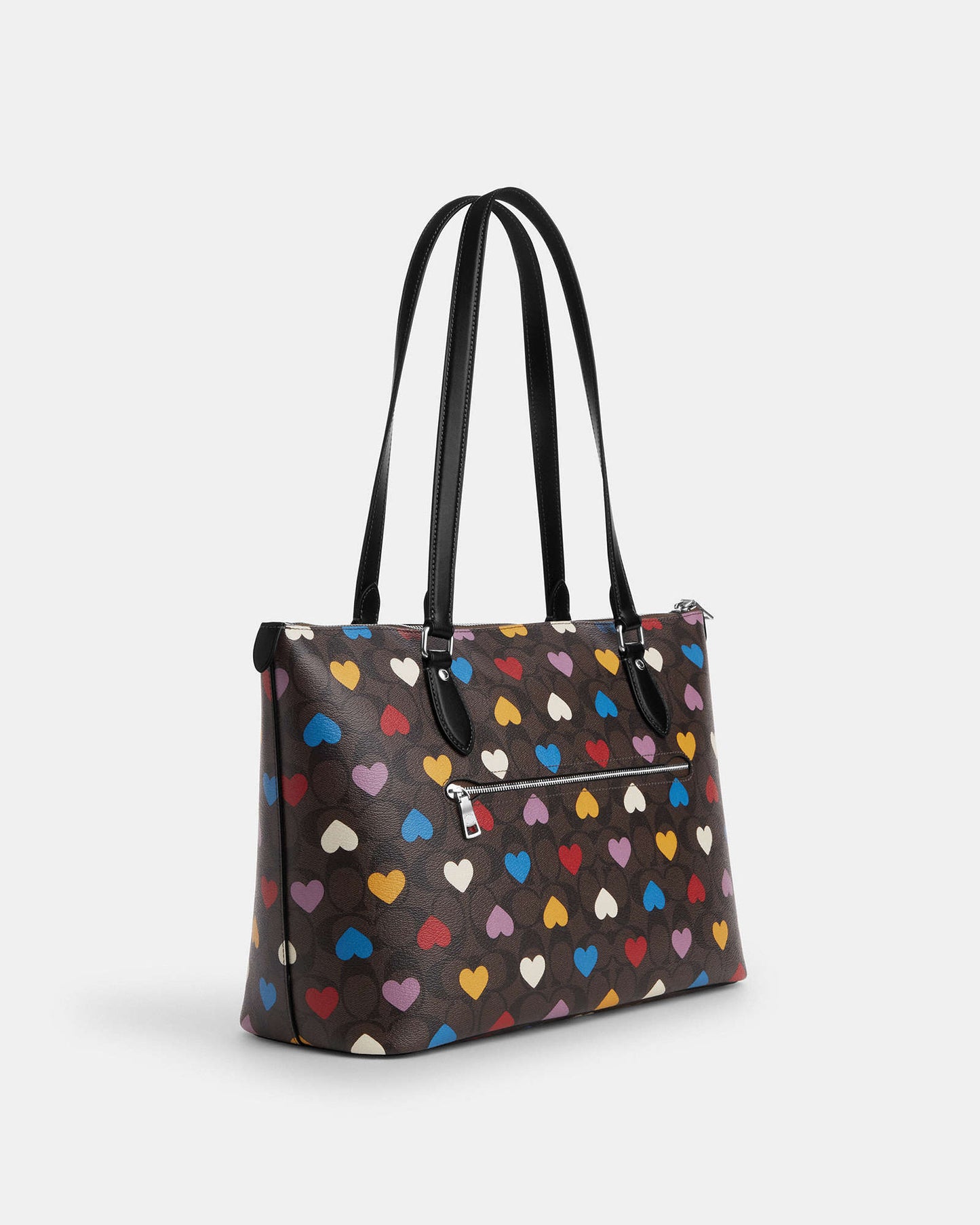 Gallery Tote In Signature Canvas With Heart Print