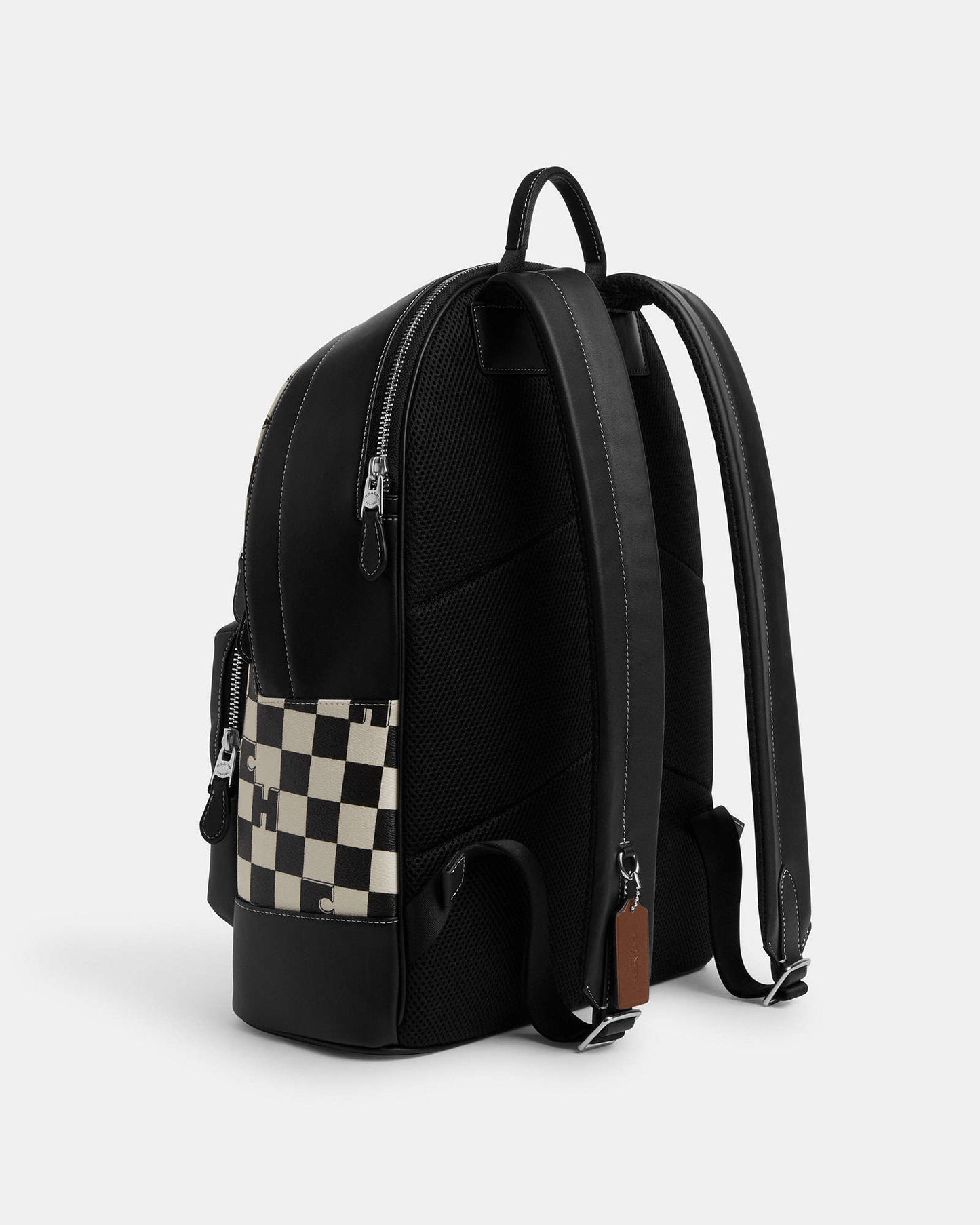 West Backpack With Checkerboard Print