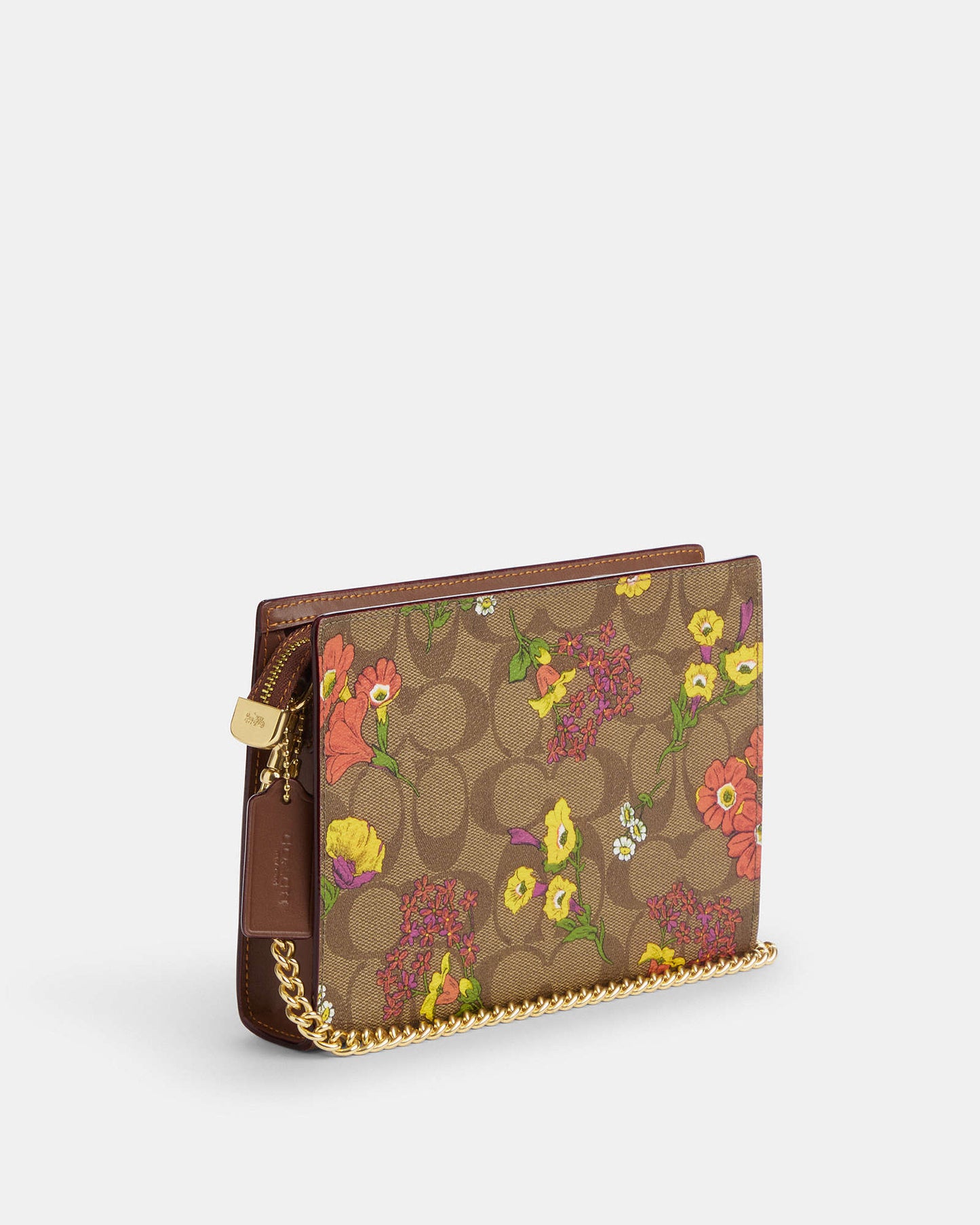 Slim Crossbody In Signature Canvas With Floral Print