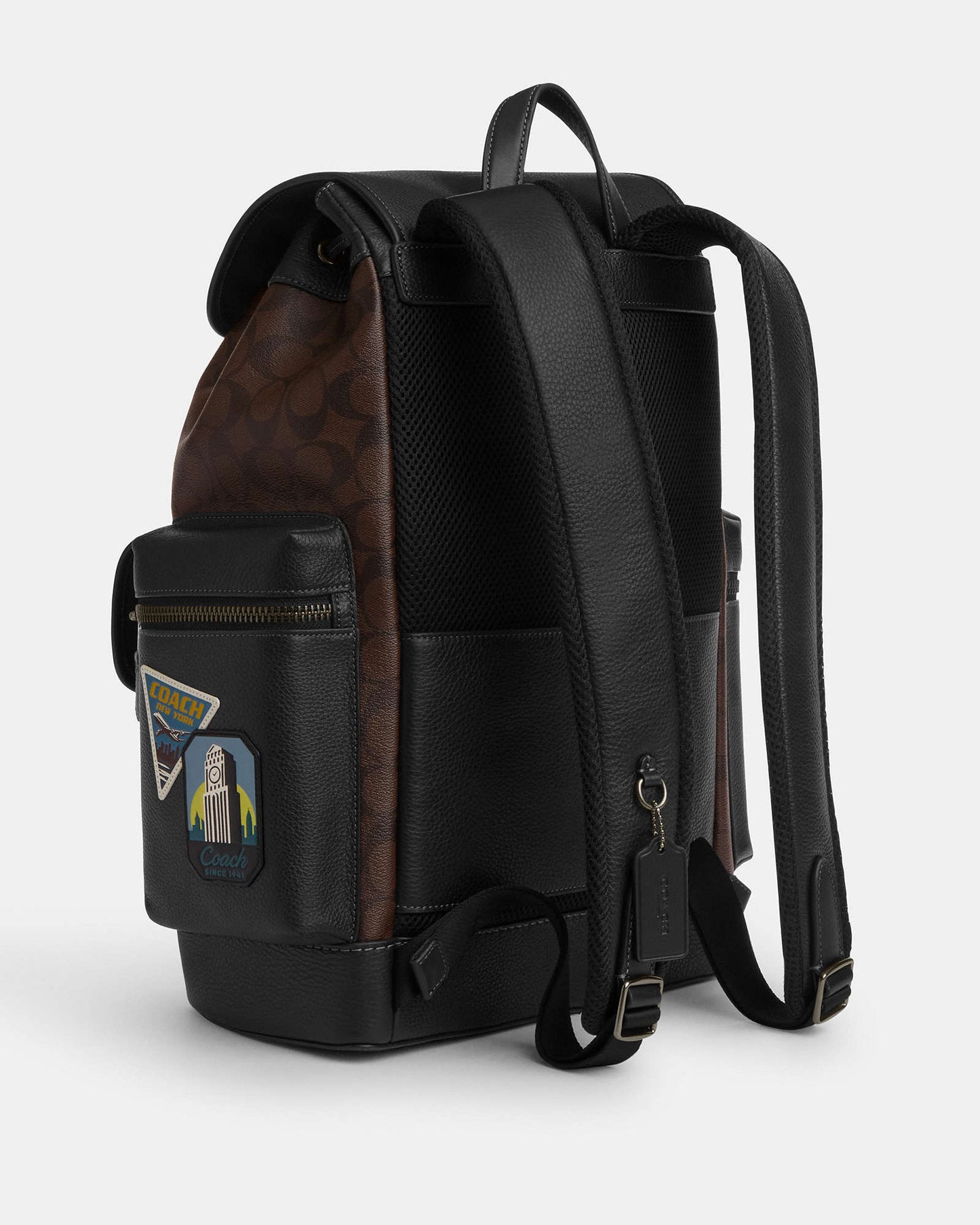 Sprint Backpack In Signature Canvas With Travel Patches