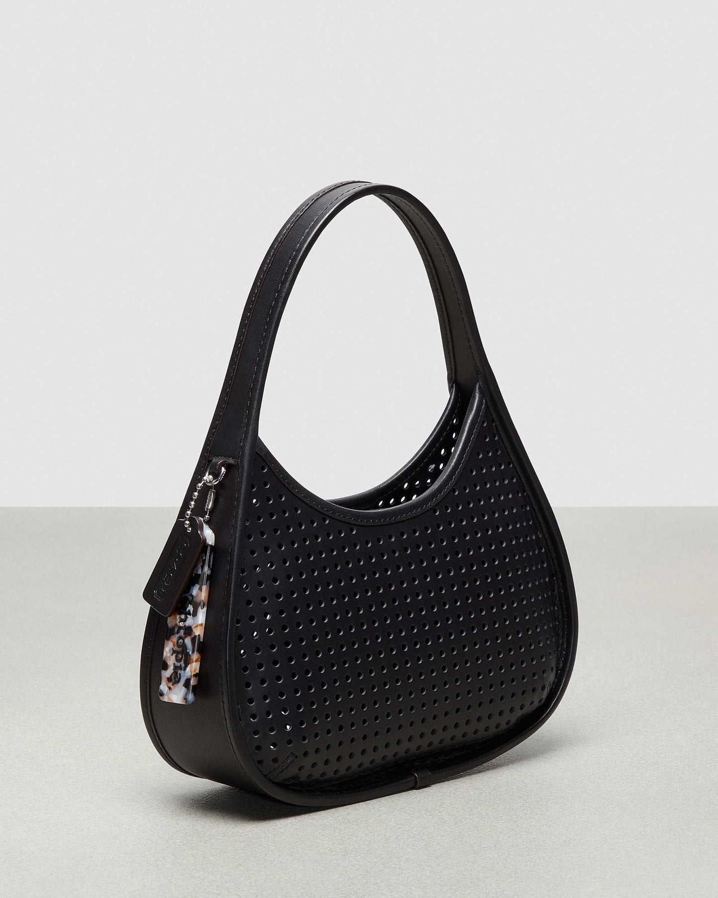 Ergo Bag In Perforated Upcrafted Leather With Cherry Pins