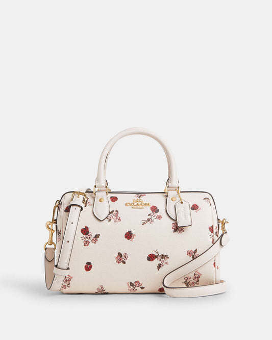 Rowan Satchel With Ladybug Floral Print