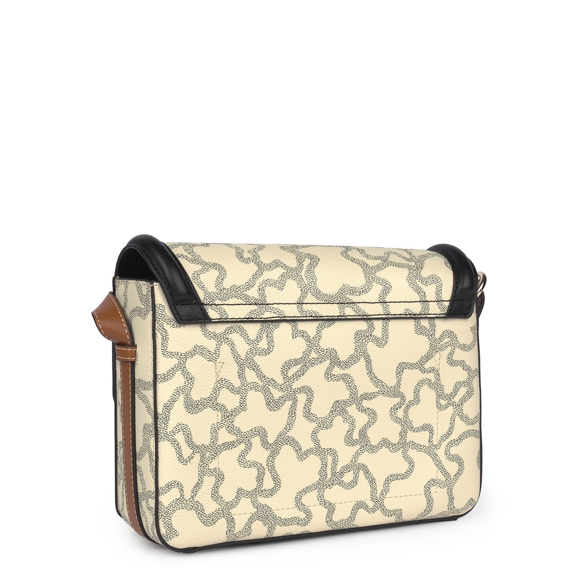 Bandolera Mediana Kaos Icon Multi Beige - Negro