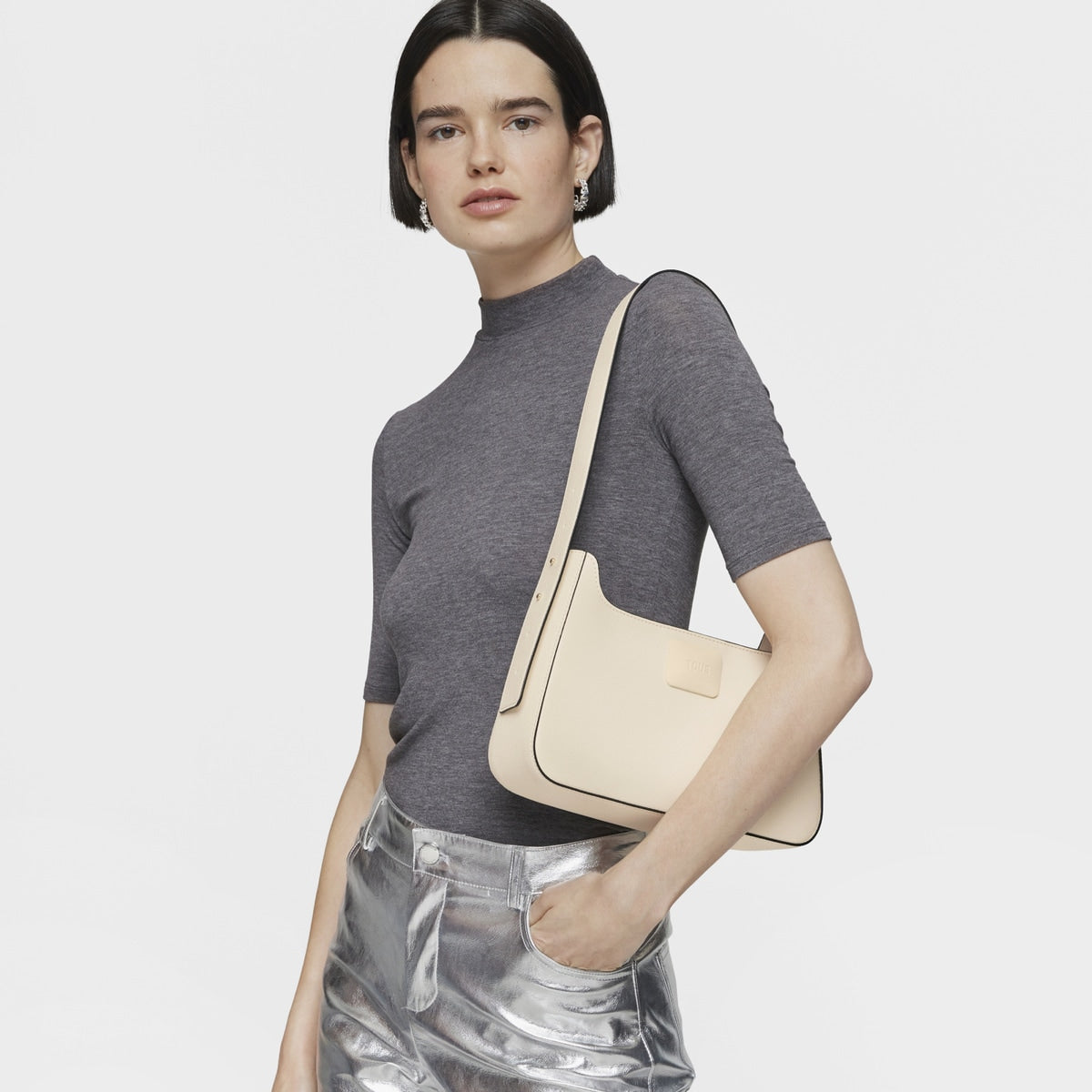 Bolso de hombro beige TOUS Lucia