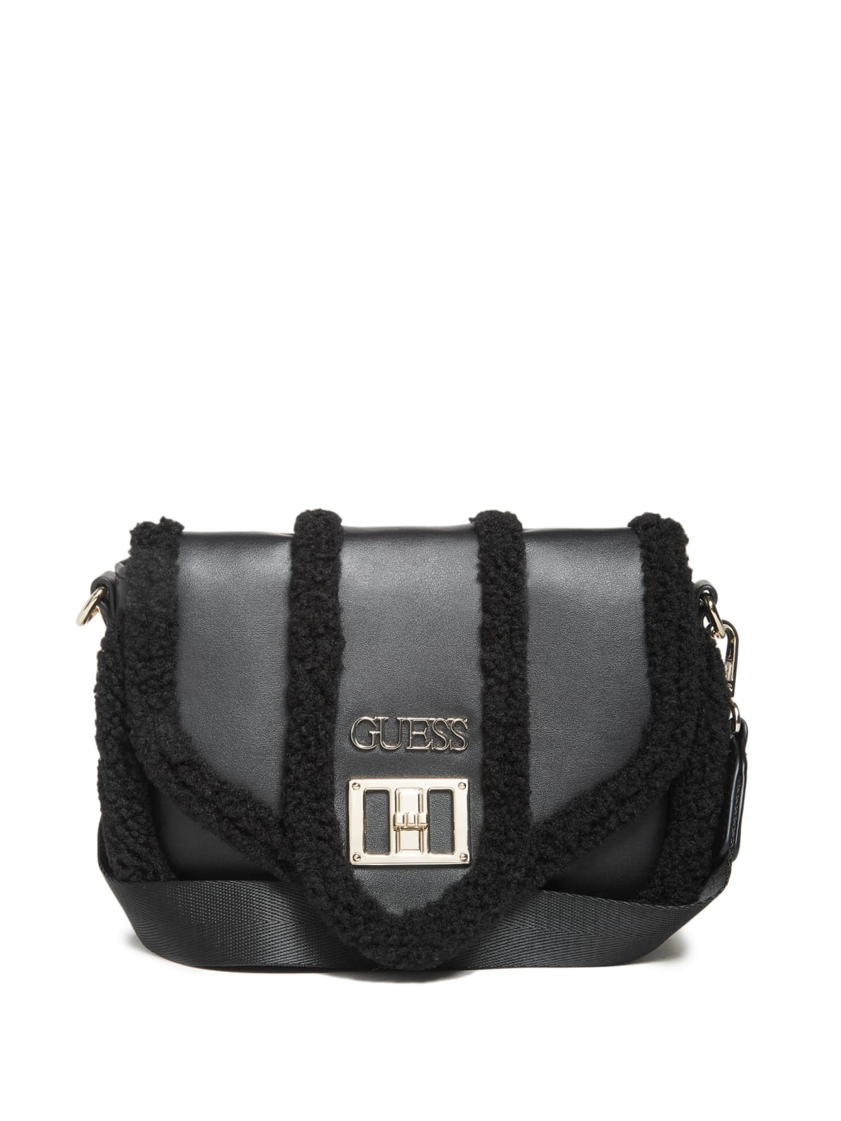 Lizzie Sherpa-Trim Crossbody