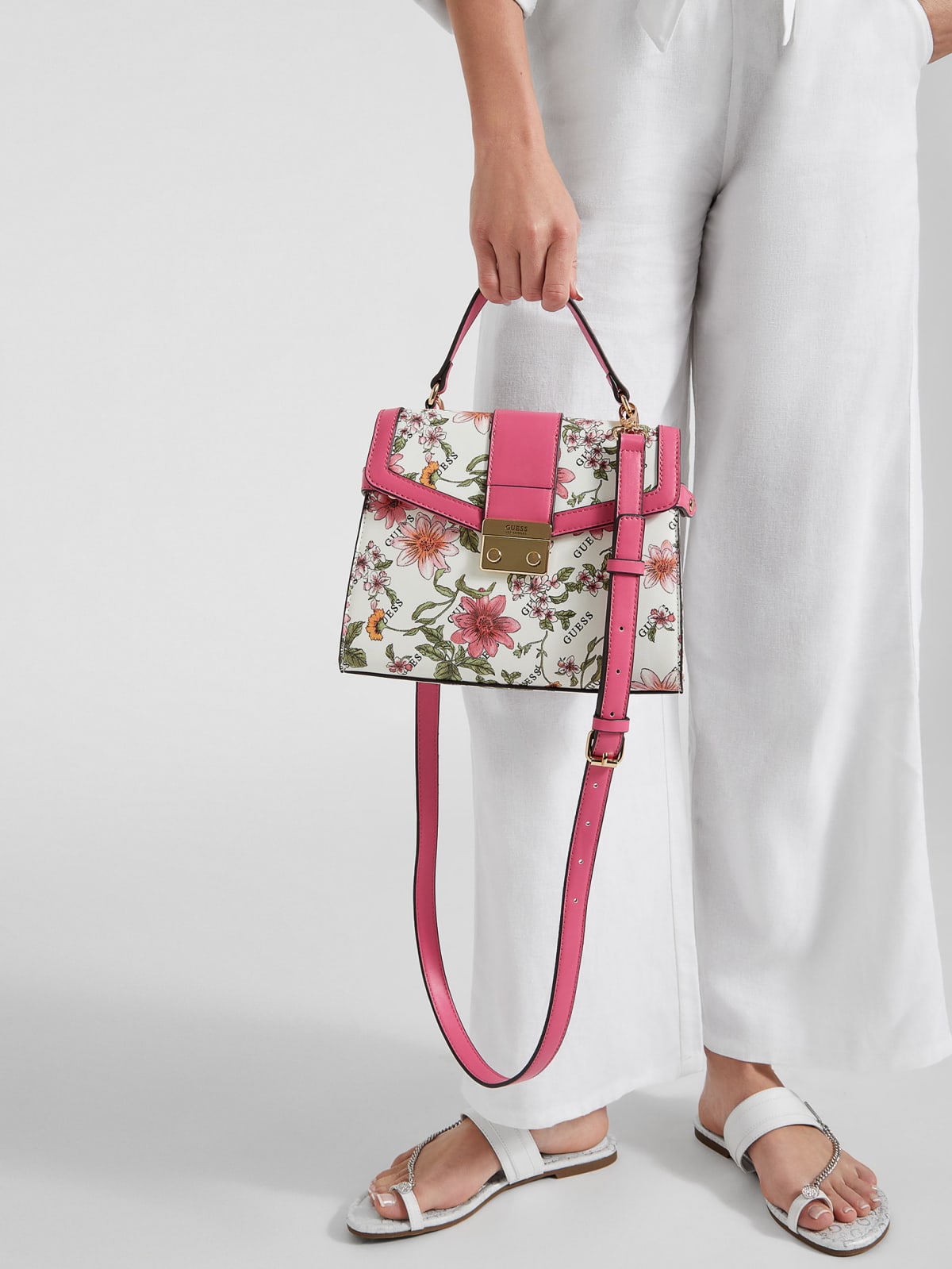 Kimball Top Handle Floral Crossbody