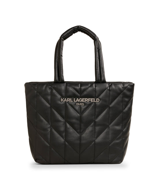 VOYAGE QUILTED FAUX LEATHER TOTE