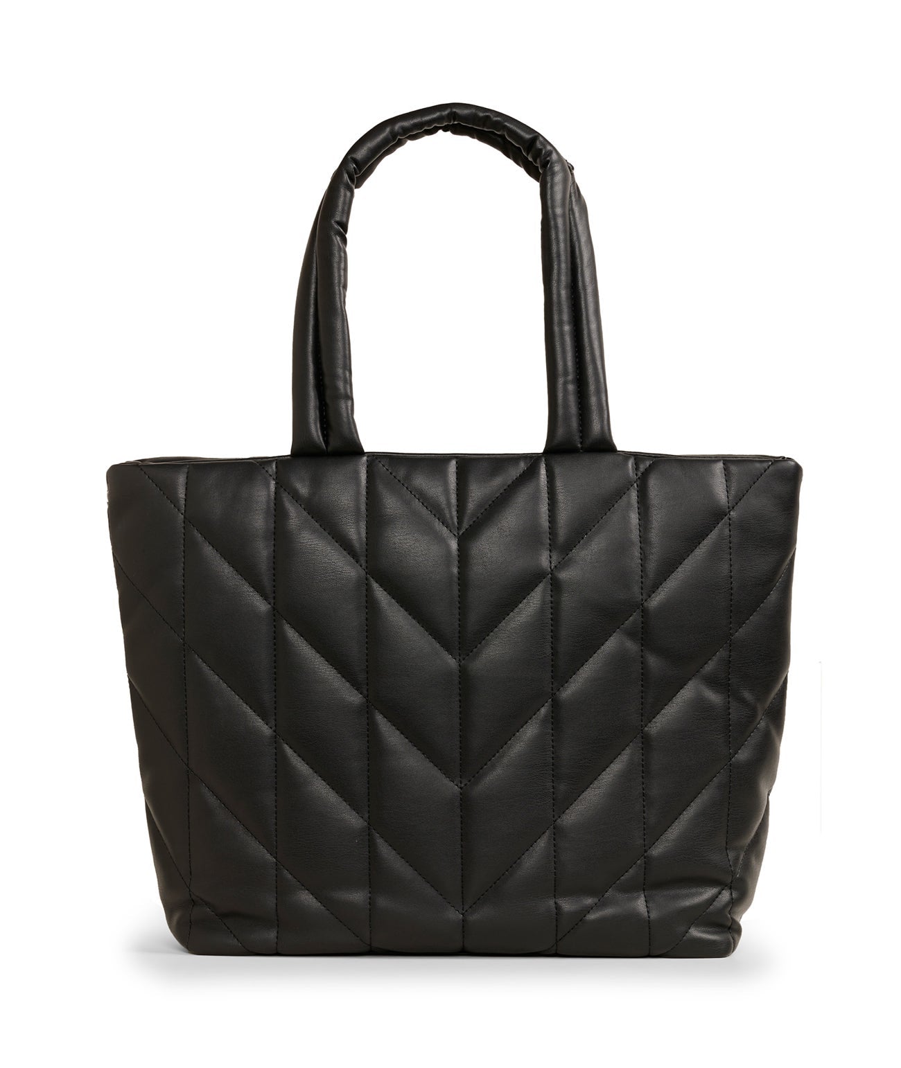 VOYAGE QUILTED FAUX LEATHER TOTE