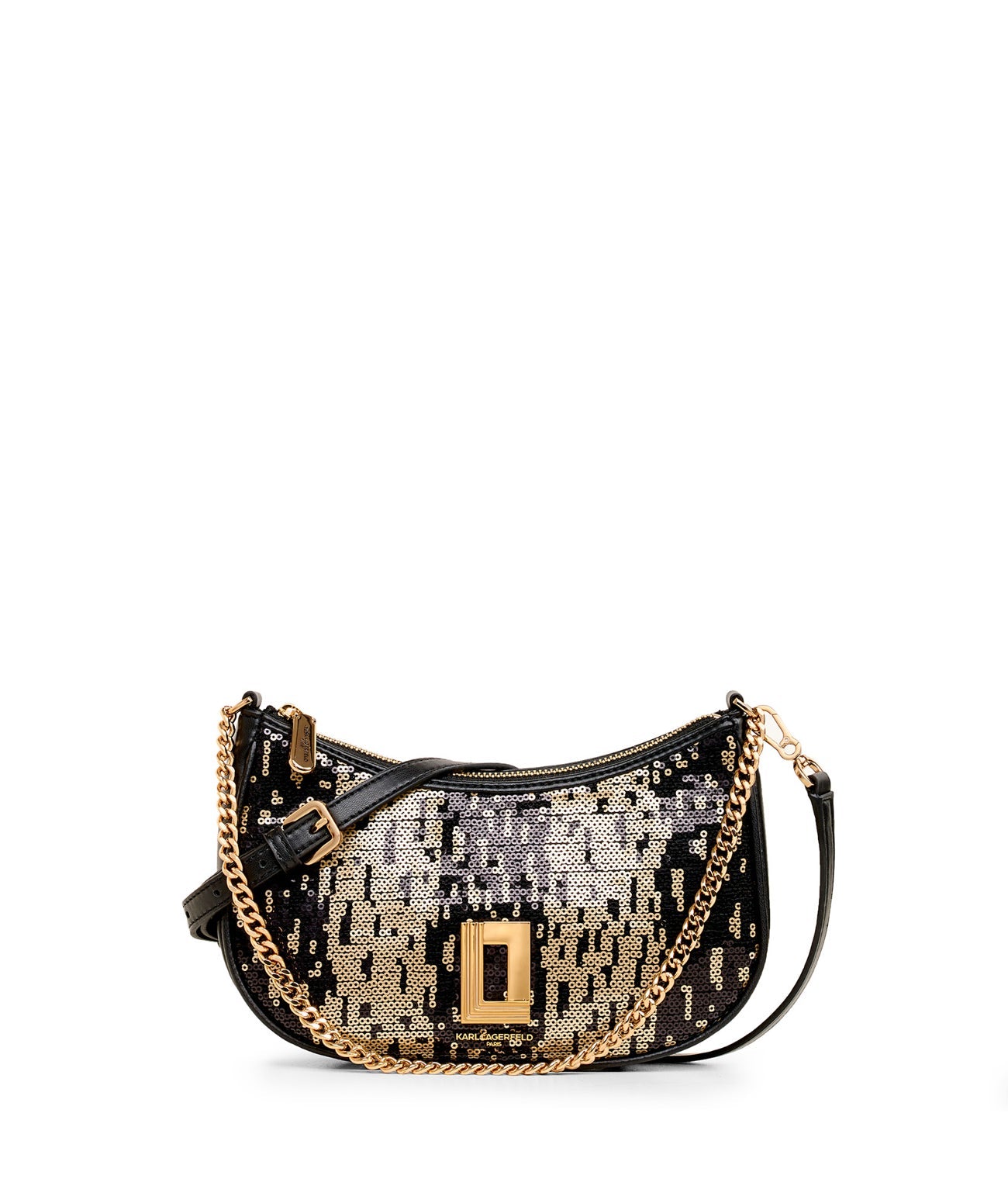 LAFAYETTE SEQUIN DEMI CRESCENT CROSSBODY CLUTCH