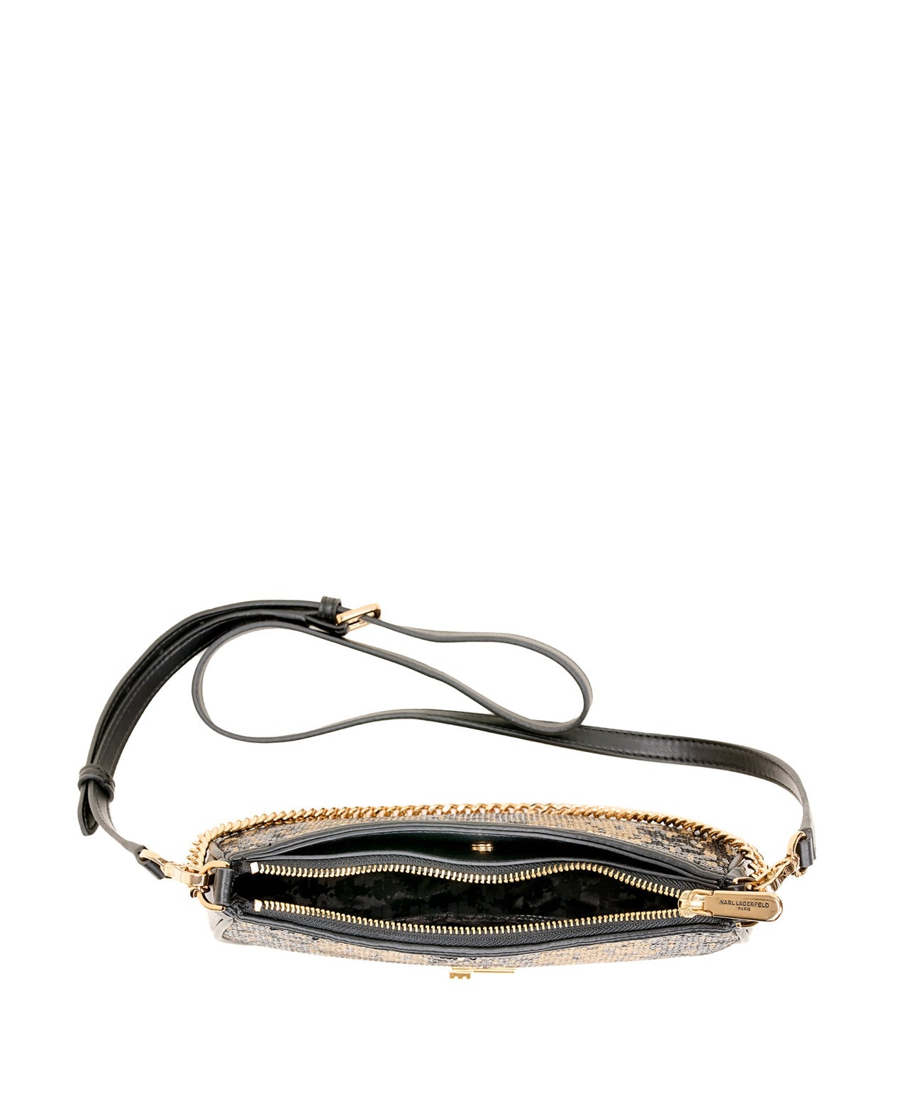 LAFAYETTE SEQUIN DEMI CRESCENT CROSSBODY CLUTCH