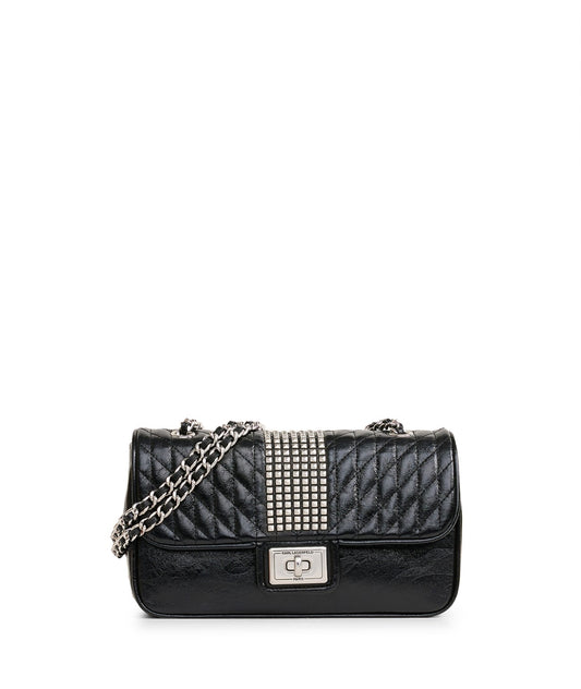 AGYNESS METALLIC STUD SHOULDER BAG